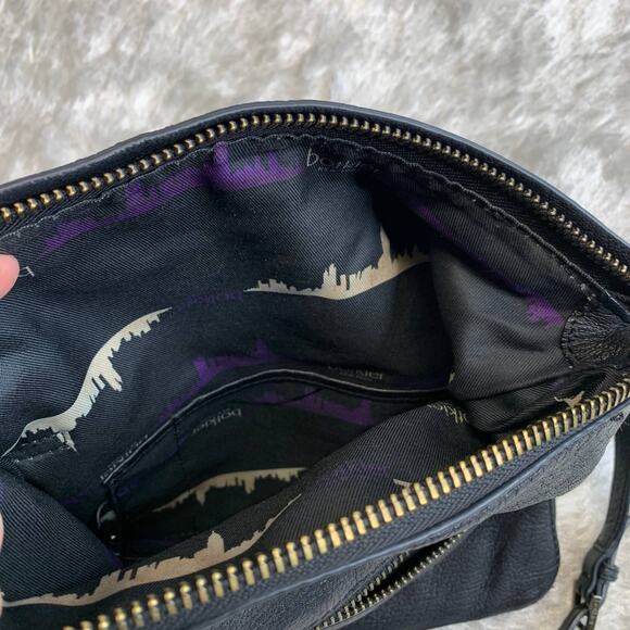 Botkier Leather Crossbody Bag Mixed Metal Black Pebbled - Picture 6 of 8